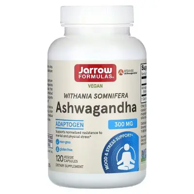 Ашваганда, Ashwagandha, Jarrow Formulas, 300 мг, 120 капсул 