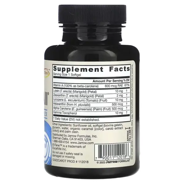 Комплекс из смеси каротиноидов, CarotenALL, Jarrow Formulas, 60 капсул - Фото 2