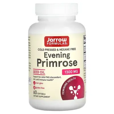 Примула вечерняя, Evening Primrose, Jarrow Formulas, 1300 мг, 60 капсул