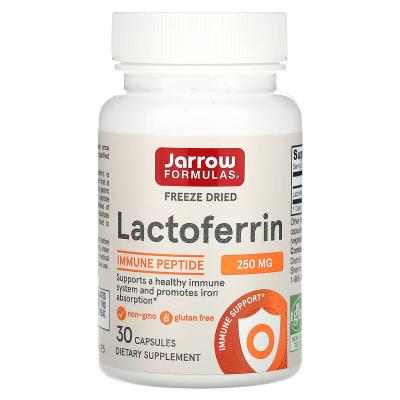Лактоферрин, сублимированный, Lactoferrin Freeze Dried, Jarrow Formulas, 250 мг, 30 капсул