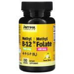 Метилфолат и метил B-12, Methyl B-12 & Methyl Folate, Jarrow Formulas, 1000 мкг/400 мкг, 100 леденцов - Фото миниатюра 1