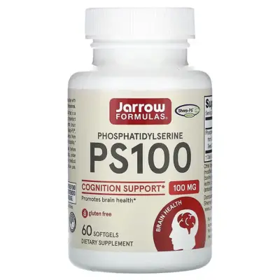 Фосфатидилсерин, Phosphatidylserine PS 100, Jarrow Formulas, 100 мг, 60 капсул