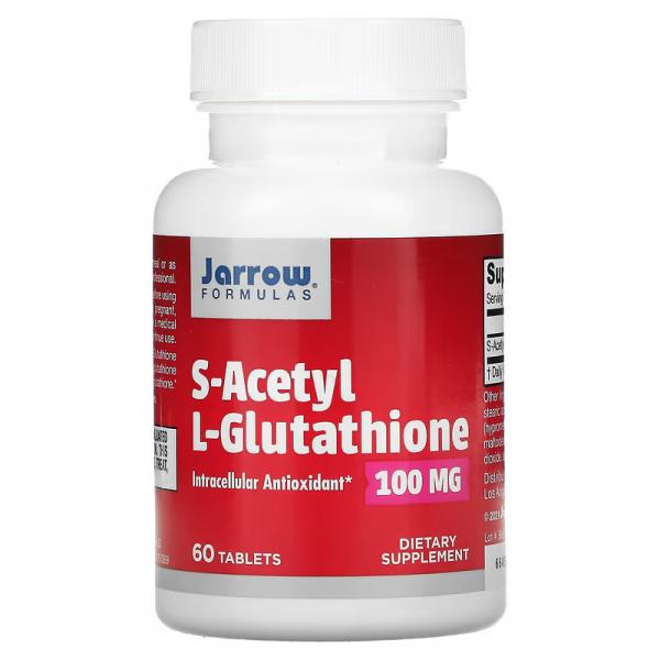 S-ацетил L-глутатион, S-Acetyl L-Glutathione, Jarrow Formulas, 100 мг, 60 таблеток - Фото 1