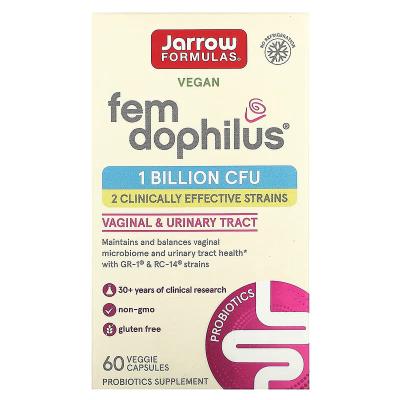 Добавка для женщин, Vegan Fem Dophilus 1 Billion CFU, Jarrow Formulas, 60 растительных капсул