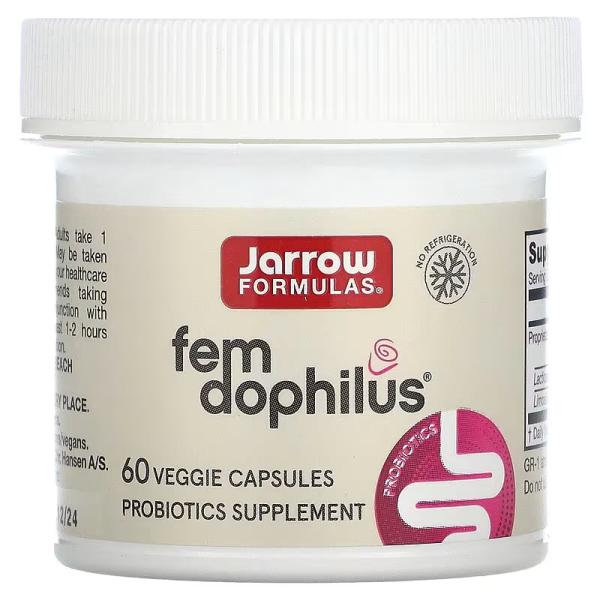 Добавка для женщин, Vegan Fem Dophilus 1 Billion CFU, Jarrow Formulas, 60 растительных капсул - Фото 3
