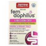 Добавка для женщин, Vegan Fem Dophilus 5 Billion CFU, Jarrow Formulas, 30 растительных капсул - Фото миниатюра 1