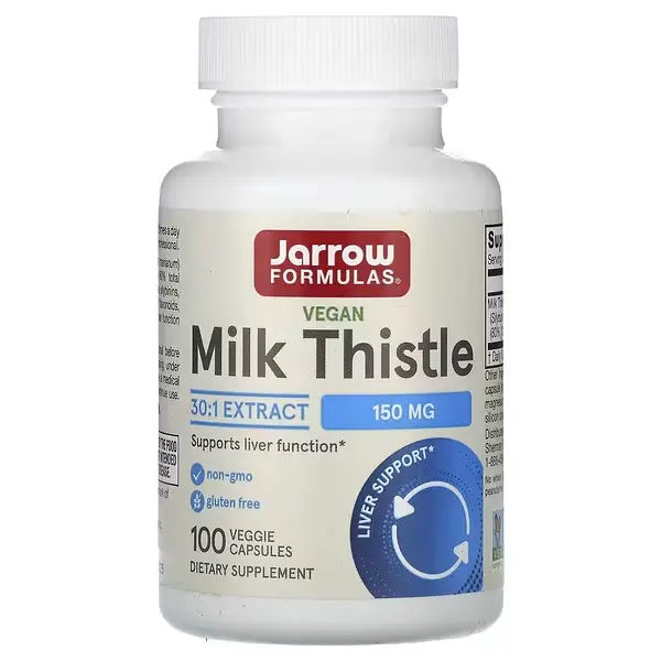 Розторопша, Milk Thistle, Jarrow Formulas, 150 мг, 100 вегетаріанських капсул - Фото 1