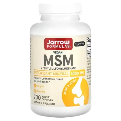 Метилсульфонилметан, MSM, Jarrow Formulas, 1000 мг, 200 капсул