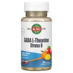 ГАМК (Габа), L-теанин, Stress B, аромат манго и танжерина, GABA L-Theanine Stress B Mango Tangerine, KAL, 100 леденцов - Фото миниатюра 1
