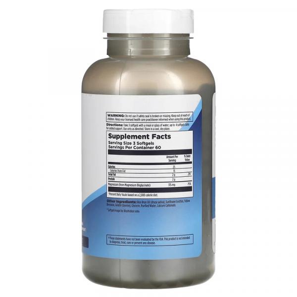 Глицинат магния с высокой абсорбцией, High Absorption Magnesium Glycinate, KAL, 180 мягких таблеток - Фото 2