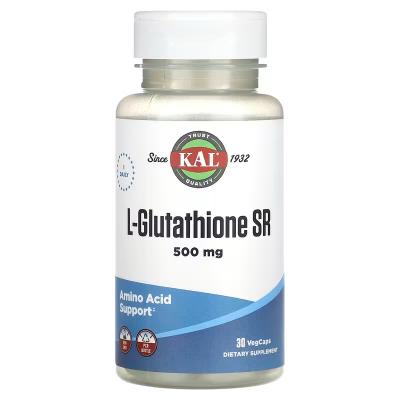 L-глутатион SR, L-Glutathione SR, KAL, 500 мг, 30 вегетарианских капсул