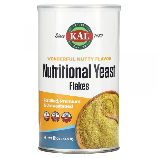 Дрожжевые хлопья, несладкие, Nutritional Yeast Flakes, KAL, 340 г - Фото 1