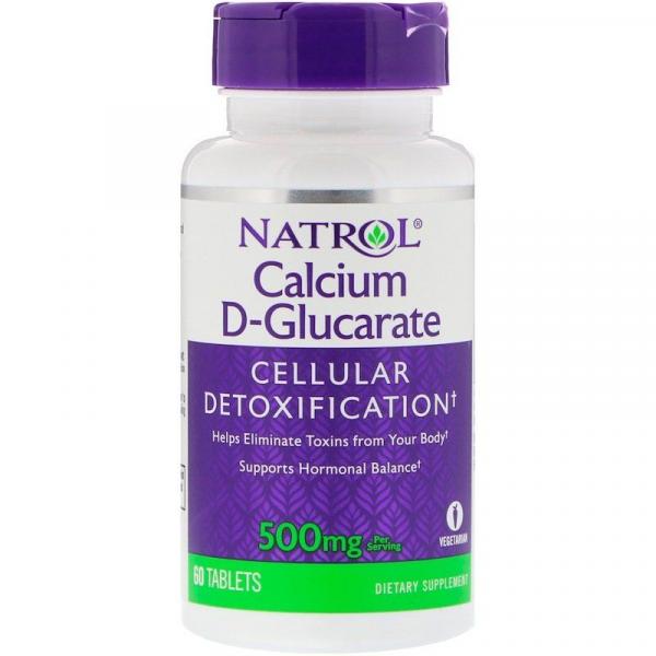 Кальций глюкарат, Calcium D-Glucarate, Natrol, 500 мг, 60 таблеток - Фото 1