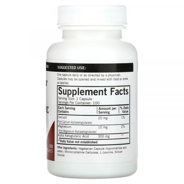 Альфа-кетоглутаровая кислота, Alpha Ketoglutaric Acid, Kirkman Labs, 300 мг, 100 капсул - Фото 2