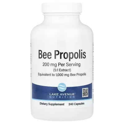 Пчелиный прополис, Bee Propolis, Lake Avenue Nutrition, 1000 мг, 240 растительных капсул