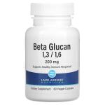 Бета-глюкан 1,3 / 1,6, Beta Glucan 1,3 / 1,6,  Lake Avenue Nutrition, 200 мг, 60 растительных капсул - Фото миниатюра 1
