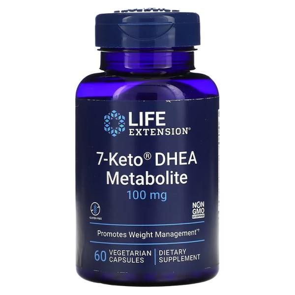 7-Keto, ДГЭА, метаболит, 7-keto DHEA Metabolite, Life Extension, 100 мг, 60 вегетарианских капсул - Фото 1
