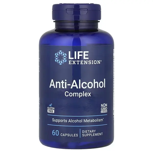  Антиалкогольный комплекс, Anti-Alcohol Complex, Life Extension, 60 вегетарианских капсул - Фото 1