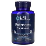 Естроген для жінок, Estrogen for Women, Life Extension, 30 вегетаріанських таблеток - Фото миниатюра 1
