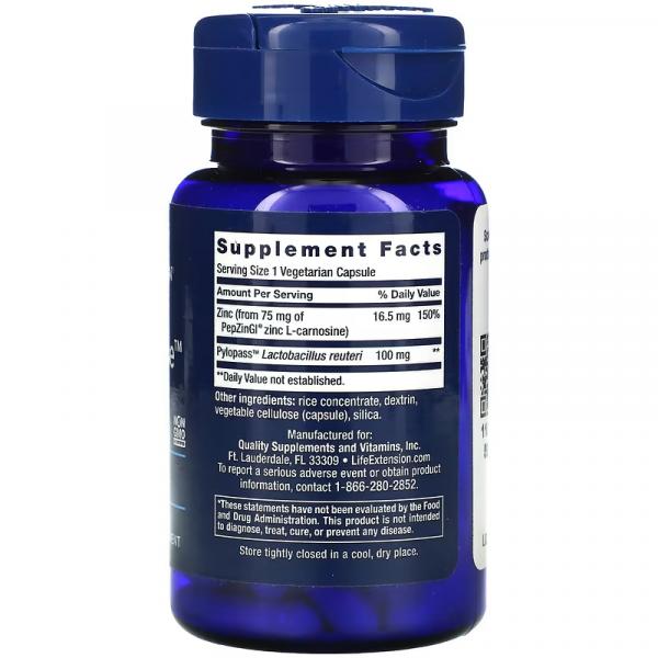 Здоровье ЖКТ, Gastro-Ease, Life Extension, 60 вегетарианских капсул - Фото 2