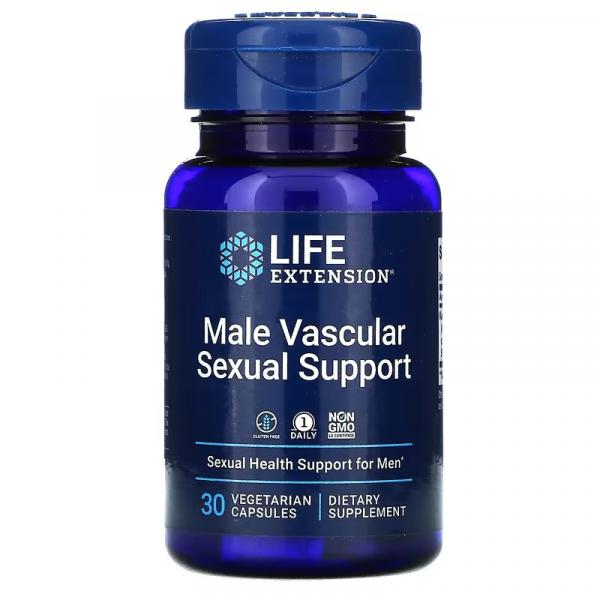 Поддержка сосудов и половой функции для мужчин, Male Vascular Sexual Support, Life Extension, 30 вегетарианских капсул - Фото 1