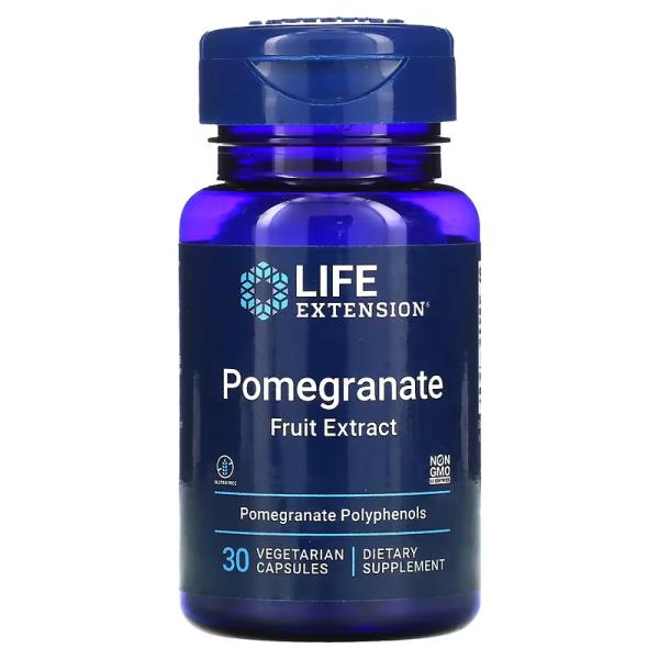 Экстракт плодов граната, Pomegranate Fruit Extract, Life Extension, 30 вегетарианских капсул - Фото 1