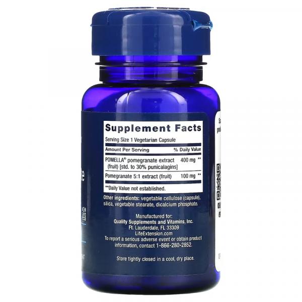 Экстракт плодов граната, Pomegranate Fruit Extract, Life Extension, 30 вегетарианских капсул - Фото 2