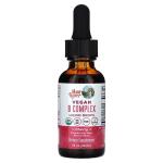 Веганский комплекс витаминов группы B, капли, вишня, Vegan B-Complex Liquid drops cherry, MaryRuth's, 30 мл - Фото миниатюра 3