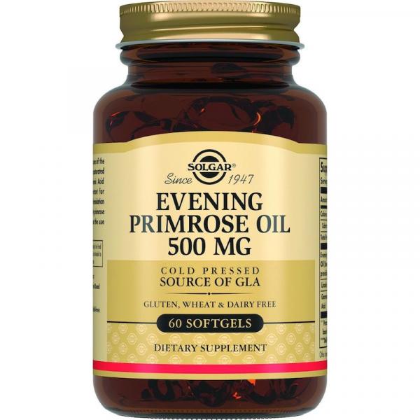 Масло вечерней примулы (Evening Primrose Oil), Solgar, 500 мг, 60 капсул 