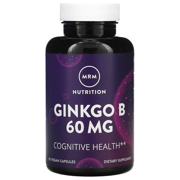 Гинкго Билоба, Ginkgo Biloba, MRM, 60 мг, 120 веганских капсул - Фото 1
