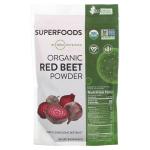 Необработанный порошок органической красной свеклы, Organic Red Beet Powder, MRM Nutrition, 240 г - Фото миниатюра 1