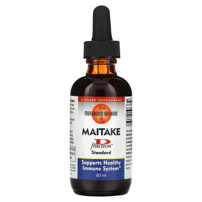 Стандартная фракция майтаке D, Maitake D Fraction Standard, Mushroom Wisdom, 60 мл