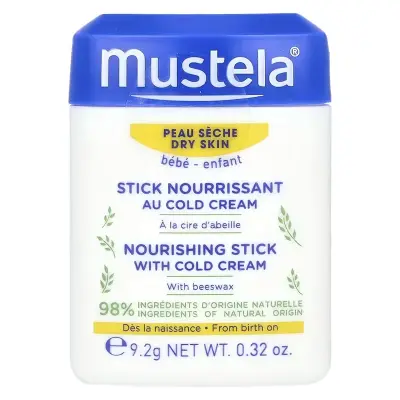 Питательный стик с холодным кремом для малышей, Nourishing Stick with Cold Cream, Mustela, Baby, 9,2 г (0,32 унции)
