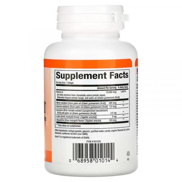 Бета-каротин, BetaCareAll, Natural Factors, 15 000 мкг, 90 капсул - Фото 2