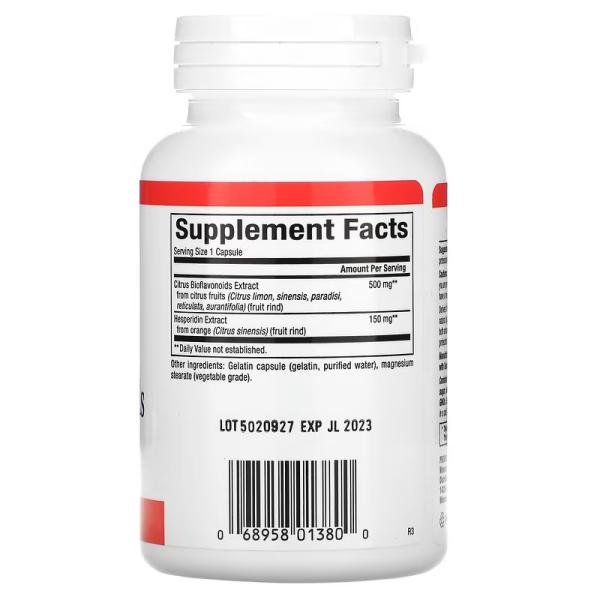 Цитрусовые биофлавоноиды с гесперидином, Citrus Bioflavonoids Plus Hesperidin, Natural Factors, 650 мг, 90 капсул - Фото 2