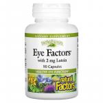 Комплекс для глаз с содержанием 2 мг лютеина, Eye Factors with 2mg Lutein, Natural Factors, 90 капсул - Фото миниатюра 1