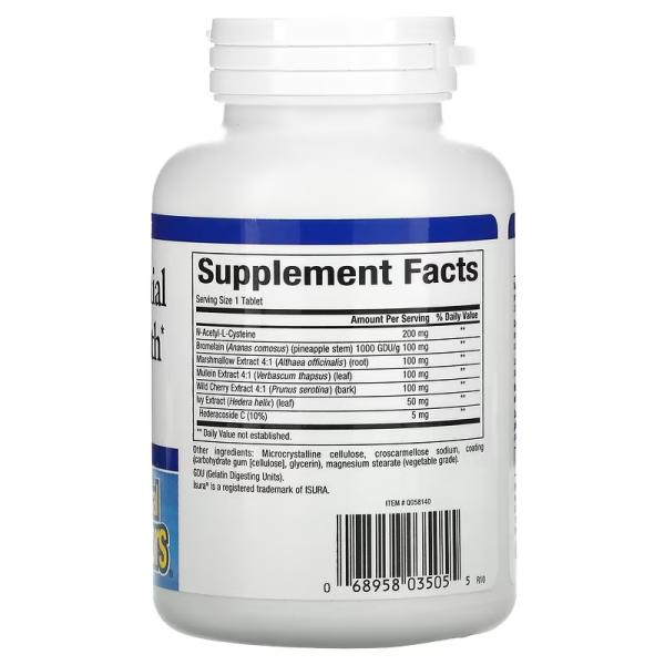 Здоров'я легень, бронхів та носа, Lung Bronchial & Sinus Health, Natural Factors, 90 таблеток - Фото 2