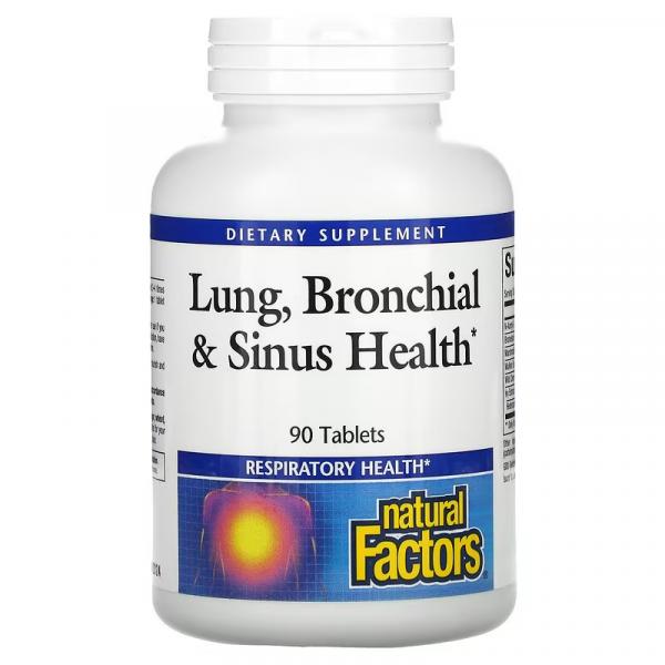 Здоров'я легень, бронхів та носа, Lung Bronchial & Sinus Health, Natural Factors, 90 таблеток - Фото 1
