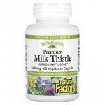 Расторопша высшего качества, Premium Milk Thistle, Natural Factors, 160 мг, 60 вегетарианских капсул - Фото миниатюра 1