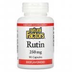 Рутин, Rutin, Natural Factors, 250 мг, 90 капсул - Фото миниатюра 1