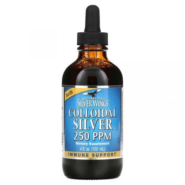 Коллоидное серебро, Colloidal Silver, Natural Path Silver Wings, 250 част. / Млн, 120 мл - Фото 3