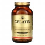 Натуральний желатин із карбонатом кальцію, Gelatin, Solgar, 250 капсул - Фото миниатюра 1