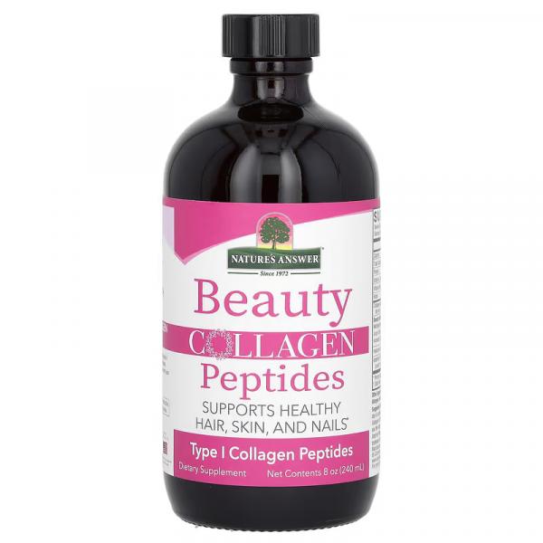 Пептиды коллагена, для красоты, с ягодным вкусом, Beauty Collagen Peptides Berry, Nature's Answer, 240 мл - Фото 1