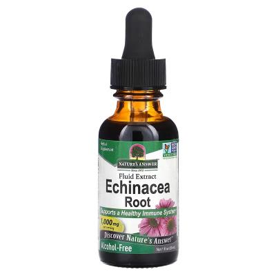 Жидкий экстракт корня эхинацеи, без спирта, Echinacea Root Fluid Extract Alcohol Free, Nature's Answer, 1000 мг, 30 мл
