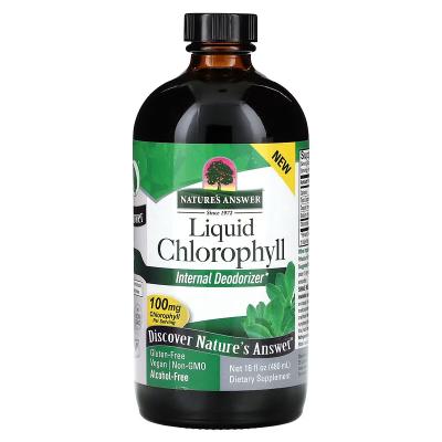 Жидкий хлорофилл, Liquid Chlorophyll, Nature's Answer, 100 мг, 480 мл