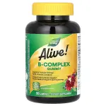 Комплекс витаминов группы В, вкус манго, Alive! B-Complex, Nature's Way, 60 жевательных таблеток - Фото миниатюра 1