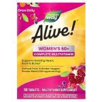 Мультивитамины для женщин 50+, Alive! Women's 50+ Energy Multivitamin-Multimineral, Nature's Way, 50 таблеток - Фото миниатюра 1