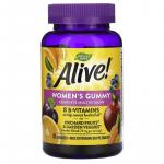 Жевательный витамины для женщин, фруктовый вкус, Alive! Nature's Way, 60 таблеток - Фото миниатюра 1