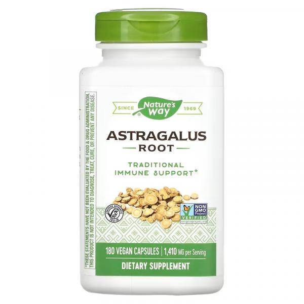 Корень астрагала, Astragalus Root, Nature's Way, 470 мг, 180 веганских капсул - Фото 1