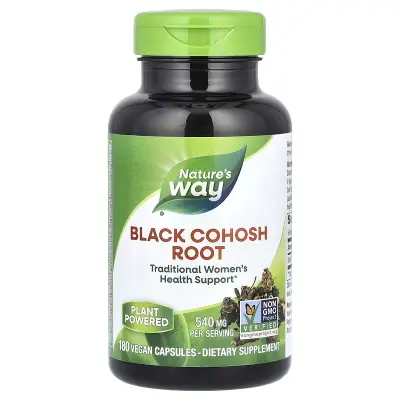 Корень воронца кистевидного, Black Cohosh Root, Nature's Way, 540 мг, 180 вегетарианских капсул